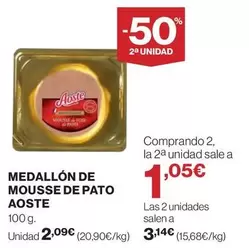Aoste - Medallon De Mousse De Pato