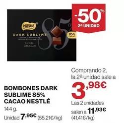 Nestlé - Bombones Dark Sublime 85% Cacao