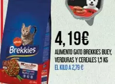 Brekkies - Alimento Gato Buey, Verduras Y Cereales