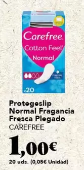 Carefree - Protegeslip Normal Fragancia Fresca Plegado
