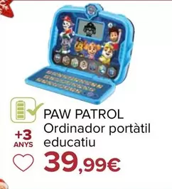 Paw Patrol - Ordenador Portatil Educativo