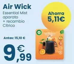 Air Wick - Essential Mist Aparato + Recambio Citrico