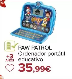 Paw Patrol - Ordenador Portatil Educativo
