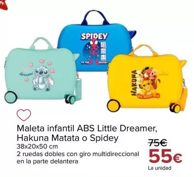 Maleta Infantil Abs Little Dreamer Hakuna Matata O Spidey