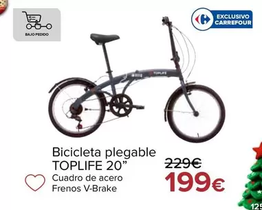 Toplife - Bicicleta Plegable 20"