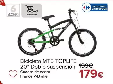 Toplife - Bicicleta MTB 20" Doble Suspension