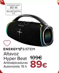 Energy Sistem - Altavoz Hyper Beat