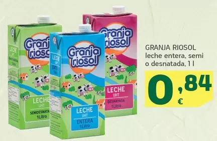 Granja Riosol - Leche Entera, Semi O Desnatada