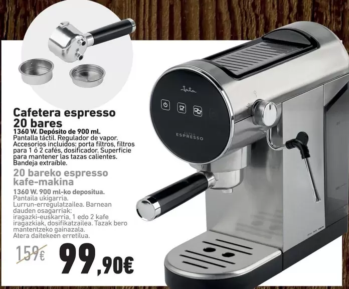 Jata - Cafetera Espresso 20 Bares