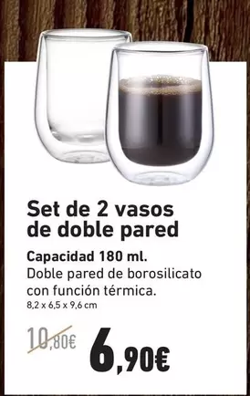 Set Vasos De Doble Pared