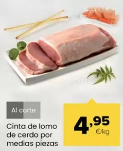 Cinta de lomo de cerdo por medias piezas