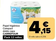 Carrefour - Papel Higiénico Compact Doble Capa