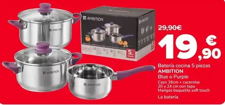 Ambition - Bateria Cocina 5 Piczas Blue O Purple