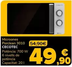 Cecotec - Microones Porclean 3010