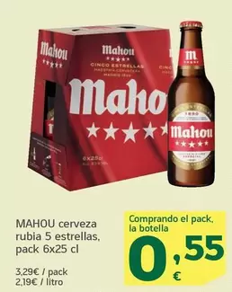 Mahou - Cerveza Rubia 5 Estrellas