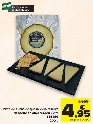 sevilla - Plato De Cuñas De Queso Viejo Reserva En Aceite De Oliva Virgen Extra