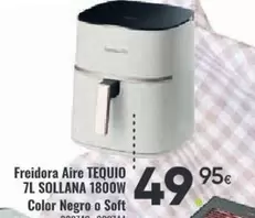 El Tequito - Freidora Aire 7L Sollana 1800W Color Negro O Soft