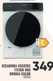 cecotec - Secadora 111260 8kg Bomba Calor