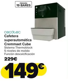 Cecotec - Cafetera Superautomática Cremmaet Cube