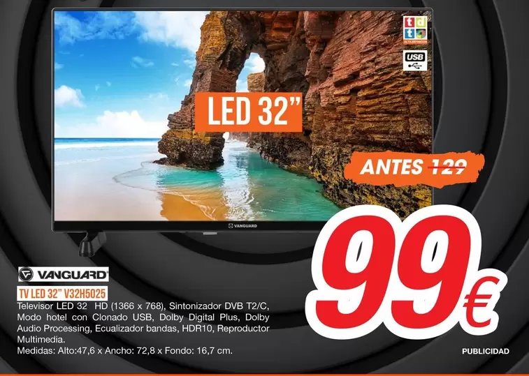 Vanguard - Tv Led 32" 12kat2kx