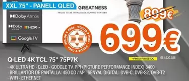 TCL - Q-led 4k 75" 75P7K
