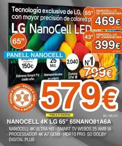 LG - Nanocell 4k 65" 65NANO81A6A 