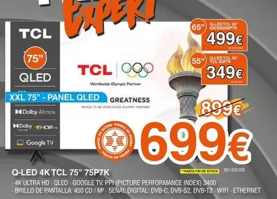 TCL - Q Led 4k 75" 75p7k