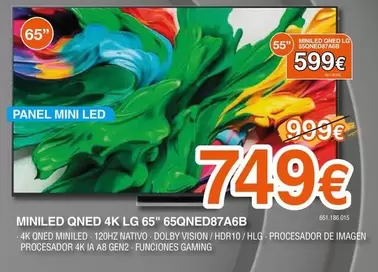 LG - Miniled Qned 4k 65" 65qned87a6b