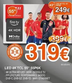 TCL - Led 4k 55" 55P6K