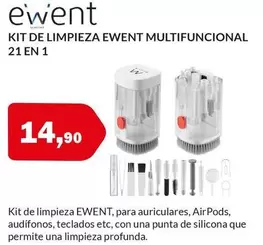 Ewent - Kit De Limpieza Multifuncional 21 En 1