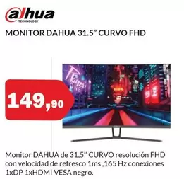 Dahua - Monitor 31.5" Curvo Fhd