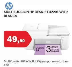 HP - Multifuncion Deskjet 4220E Wifi/Blanca