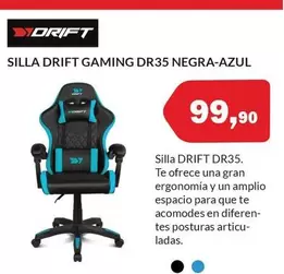 Drift - Silla Gaming Dr35 Negra Azul