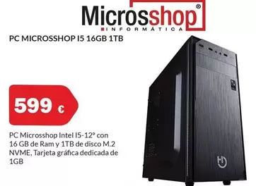 Intel - Pc Microsshop 15 16Gb 1Tb 