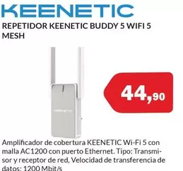 Keenetic - Repetidor Buddy 5 Wifi 5 Mesh