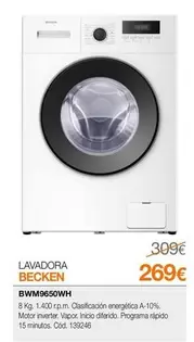 Becken - Lavadora Bwm98650wh