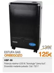 Orbegozo - Estufa Gas HBF-90