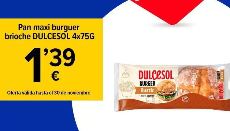 Dulcesol - Pan Maxi Burger Brioche