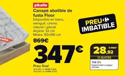 Pikolin - Canape Abatible Madera Floor