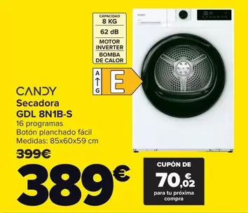Candy - Secadora GDL 8N1B-S
