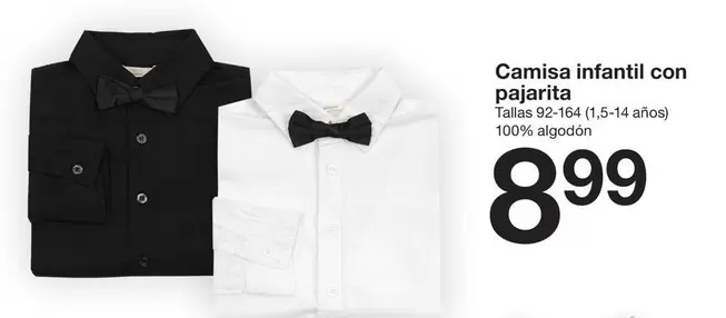 Camisa Infantil Con Pajarita