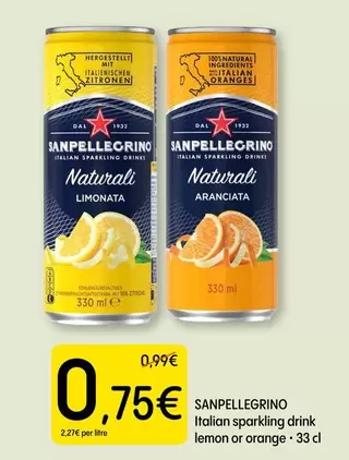 San Pellegrino - Iticilan Sparkling Drink Lemon Or Orange