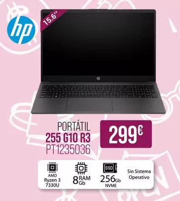 HP - Portátil 255 G10 R3 Pt1235036