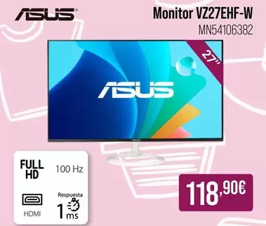 Asus - Monitor VZ27EHF-W