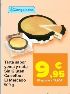 Carrefour El Mercado - Tarta Sabor Yema Y Nata Sin Gluten