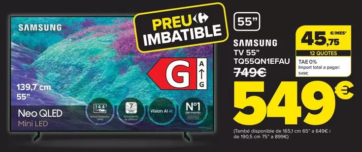 Samsung - Tv 55" TQ55QN1EFAU