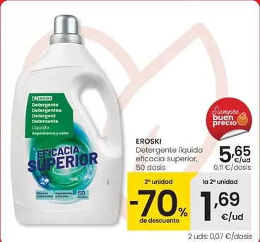 Eroski - Detergente Liquido Eficacia Superior