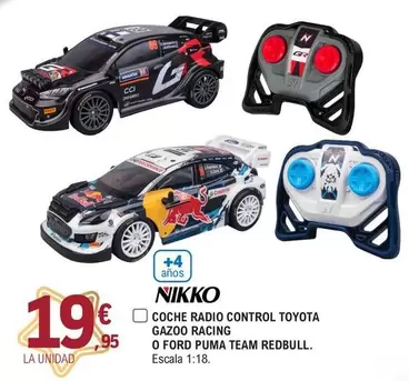 Nikko - Coche Radio Control Toyota Gazoo Racing O Ford Puma Team Redbull