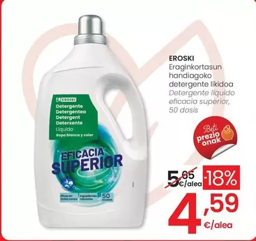 Eroski - Detergente Liquido Eficacia Superior