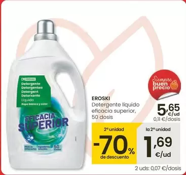 Eroski - Detergente Liquido Eficacia Superior
